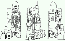 Photogrammetrische Fassadenauswertung –  Fassaden Aufmaß  – CAD –  Burgruine Dražice