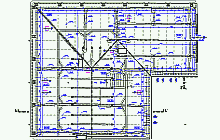 Gebäudevermessung der Mietshäuser – Grundriss Dachgeschoss - Bauzeichnung – CAD - Maßstab 1:50