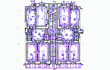 Gebäudevermessung der Mietshäuser – Grundriss Erdgeschoss - Bauzeichnung – CAD - Maßstab 1:50