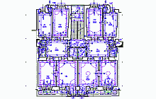 Gebäudevermessung der Mietshäuser – Grundriss Obergeschoss - Bauzeichnung – CAD - Maßstab 1:50