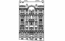 Gebäudevermessung der Mietshäuser – Fassadenansicht - Bauzeichnung – CAD - Maßstab 1:50