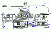 Ländlichen Gebäuden - Bestandsaufnahme –  Holzgebäude  – Verformungsgerechte Aufmaß - Fassade