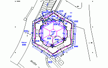 Baupläne - AutoCAD - Architekturvermessung –  Kapelle of st. John of Nepomuk in Velehrad – Grundriss