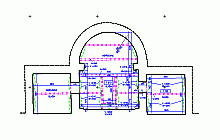 Baupläne - AutoCAD - Architekturvermessung –  Friedhofskapelle in Vyšehrad – Untergeschoß - Gruft