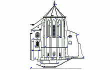 Gebäudebestandsaufmaß von Kirchen –  Sazava Kloster,  St. Procopius Kirche –  Fassadenpläne