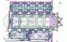 Gebäudebestandsaufmaß von Kirchen - Bauzeichnungen – DWG –  Sazava Kloster,  St. Procopius Kirche –  Obergeschoss 