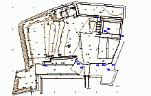 Vermessung im Denkmalschutz - AutoCAD Baupläne – Burg Cheb ( Eger ) -  Lage und Höhe Bestandsplan