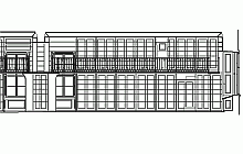 Innenraum Dokumentation –  Dokumentation historischer Gebäude –  Nostic Palast in Prag – Längsschnitt durch die Bibliothek 