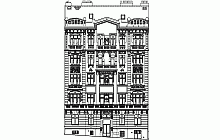 Measured building surveys – the elevation of an apartment house – main facade