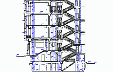 Measured building surveys – the cross section of an apartment house – cross section