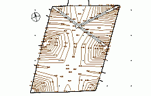 Measured building surveys – the Krakovec castle – floor plan of vault in a chapel with contour lines