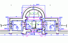 Measured building surveys – the Chapel of the cemetery in Vyšehrad – floor plan