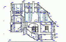 Measured building surveys – the rectory in Roprachtice – cross section