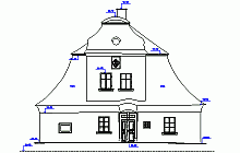 Measured building surveys – the rectory in Roprachtice – elevation
