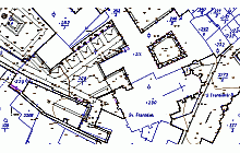 Measured building surveys – The Franciscan Monastery in Cheb – topographic plan