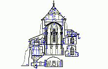Measured building plans – the Sazava Monastery, the St. Procopius church – cross section