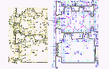 The comparison of a field sketch and a finished floor plan with dimensions