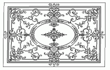Measured building surveys - AutoCAD drawing – The Nostic Palace in Prague – ceiling stucco decoration - floor plan done using photogrammetry techniques