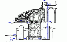 Měřická dokumentace skutečného stavu schodiště Trojského zámku