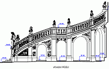 Měřická dokumentace skutečného stavu schodiště Trojského zámku