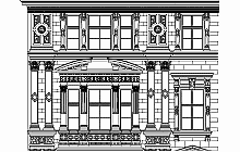 MĚŘICKÁ DOKUMENTACE FASÁDY - výkresy AutoCAD - DETAIL - PRAHA 1, LAŽANSKÝ PALÁC